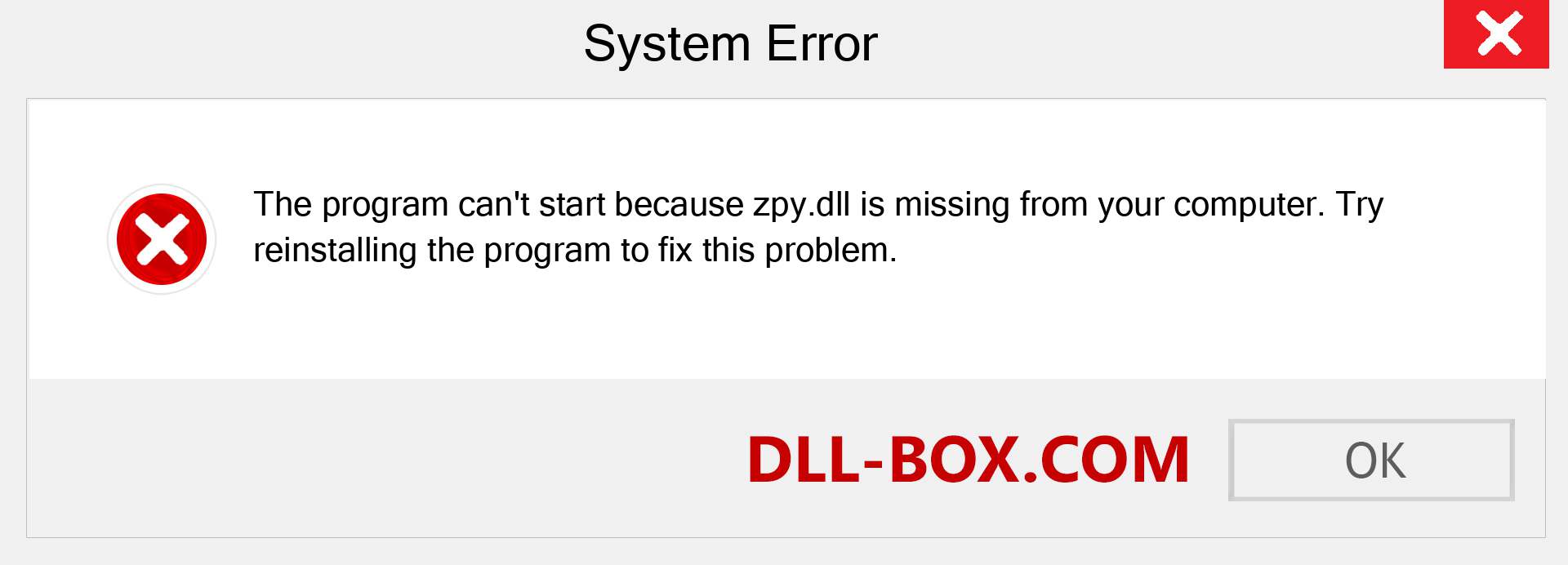  zpy.dll file is missing?. Download for Windows 7, 8, 10 - Fix  zpy dll Missing Error on Windows, photos, images